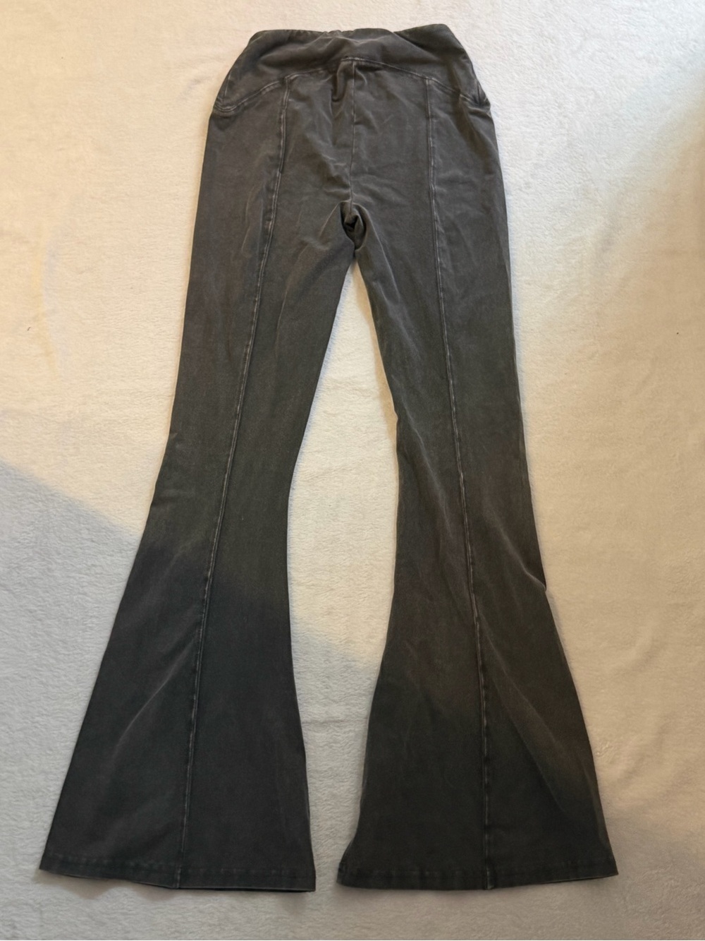 Out From Under Urban Outfitters Washed Charcoal Gray Flare Pants S